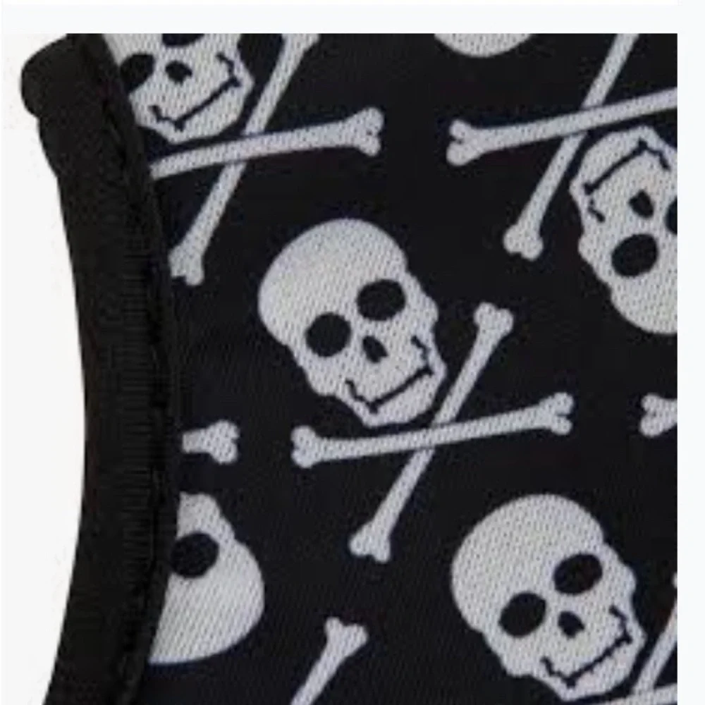 Skull Pattern Cat Harness with Leash